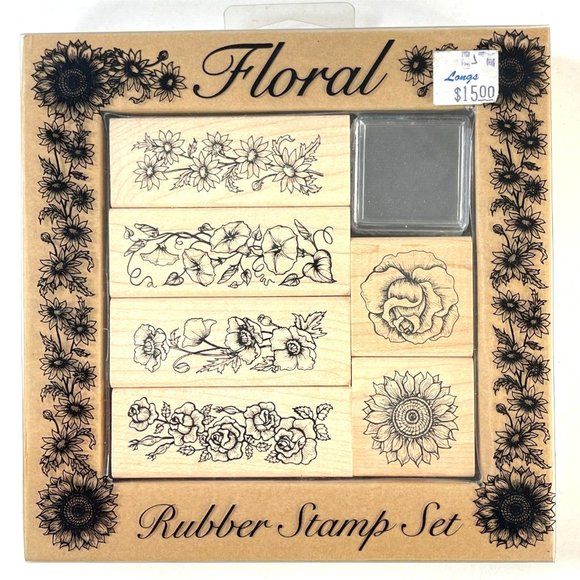 All Night Media Other Floral Rubber Stamp Set All Night Media 24r